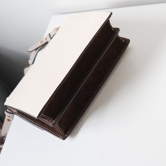 TORY BURCH MILLER BAG IN TAN AND CREAM - Picture 4 of 11